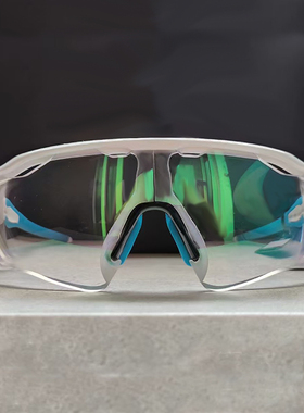 青少年骑行眼镜异形切割镜片定制适用欧克利9001配一体式PC太阳镜