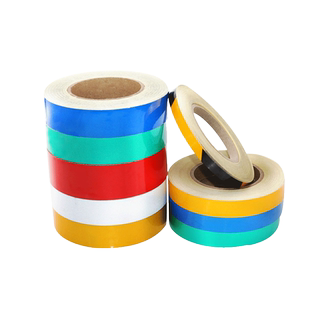 1CM宽反光警示胶带黑黄斜纹安全标识桌面5S定位贴厂区仓库车间地面分区划线斑马标示防水防晒红黄蓝绿白标示