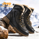 加绒加厚皮毛一体防寒保暖鞋 jeep厚底户外雪地靴男女2024新款 冬季