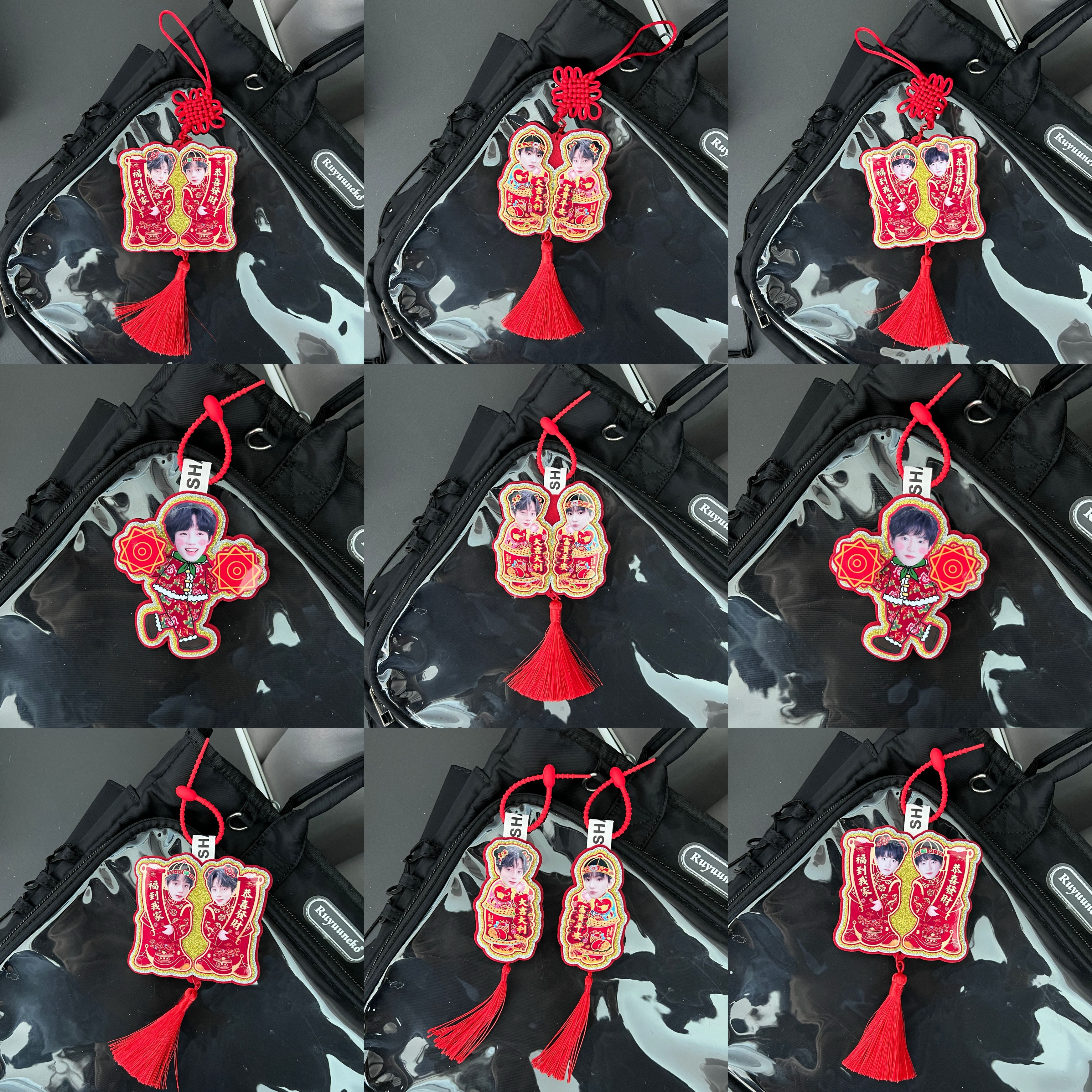 新年款橹穆不织布挂件中国结挂饰