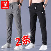 2026新款 修身 子男装 男士 裤 休闲裤 潮流新款 花花公子秋季 直筒长裤