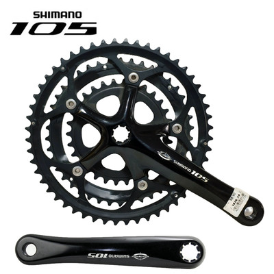SHIMANO 105 FC5502 5505 53-39 公路车银色105牙盘曲柄8 9 10速