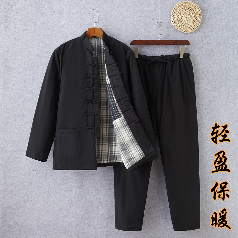 棉袄棉裤套装纯棉盘扣棉服