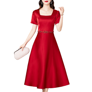 香妮芬喜婆婆礼服年轻2026新款春夏平时可穿婚宴连衣裙敬酒服