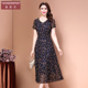 气质中长裙大码 香妮芬妈妈洋气连衣裙高贵时尚 2025夏装 台湾网纱裙