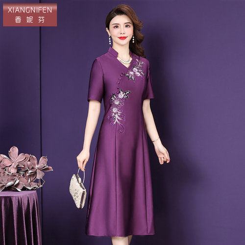 香妮芬结婚妈妈婚宴连衣裙礼服