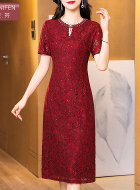 香妮芬气质妈妈连衣裙