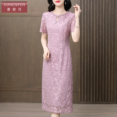 香妮芬气质妈妈连衣裙