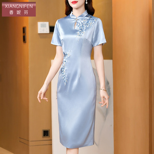 香妮芬高端婚礼妈妈礼服高贵年轻款洋气2026新款春夏婚宴连衣裙女