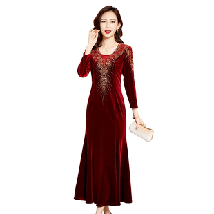 香妮芬高端喜婆婆婚宴装2026新款春季洋气妈妈结婚礼服连衣裙