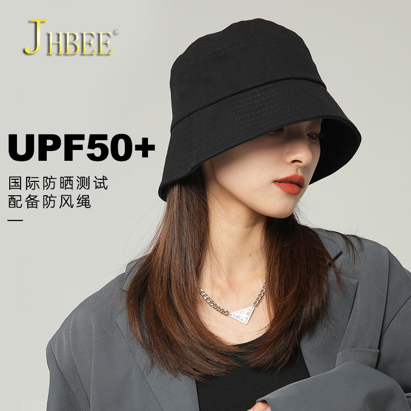渔夫帽女2023春夏新款遮阳太阳帽防晒帽遮脸户外骑车防紫外线盆帽