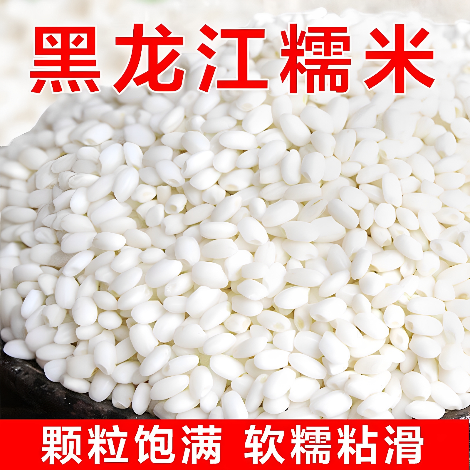 圆粒纯糯米粘大米五谷白江米黏米包粽子珍珠糙米籼米糯米饭粽子糯