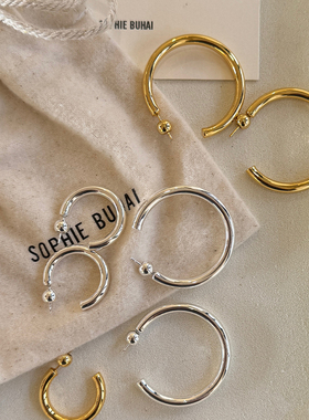 SophieBu*ai经典圆圈独特感耳圈高级感气质个性简约hoops耳环饰品