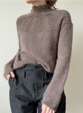 SUNDAY&Tynn Silk Mohair雀羽毛衣材料包马海毛羊毛线花边领