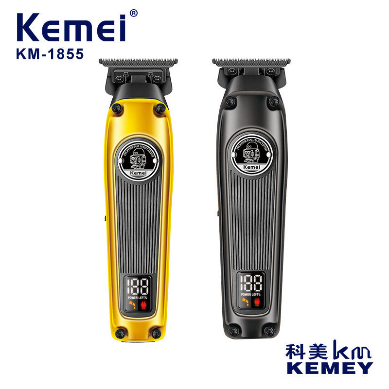 新款科美km-1855理发器电动剃头理发推子发郎油头雕刻电推剪