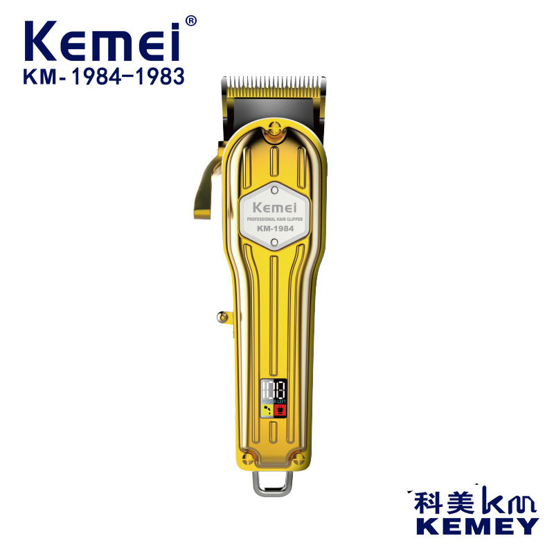 kemei/科美理发器km-1984全身金属可调节刀头家用电推剪发廊