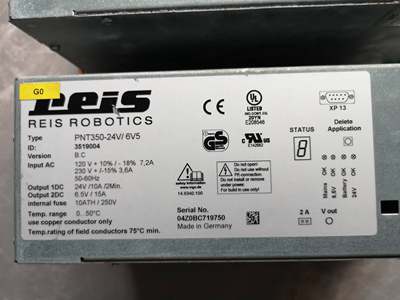 REIS徕斯机器人控制电源PNT350-24V/6V5现货出售询价