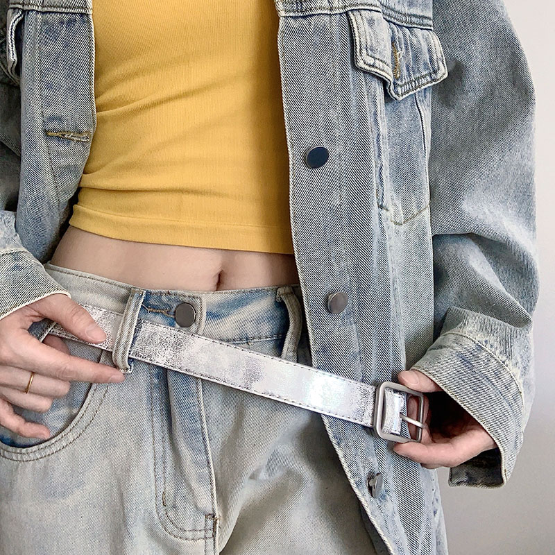 okey亮面亚文化y2k腰带