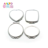 Глина в форме сердца, круглое квадратное зеркало, «сделай сам»