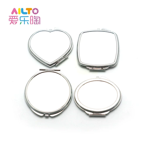 Глина в форме сердца, круглое квадратное зеркало, «сделай сам»