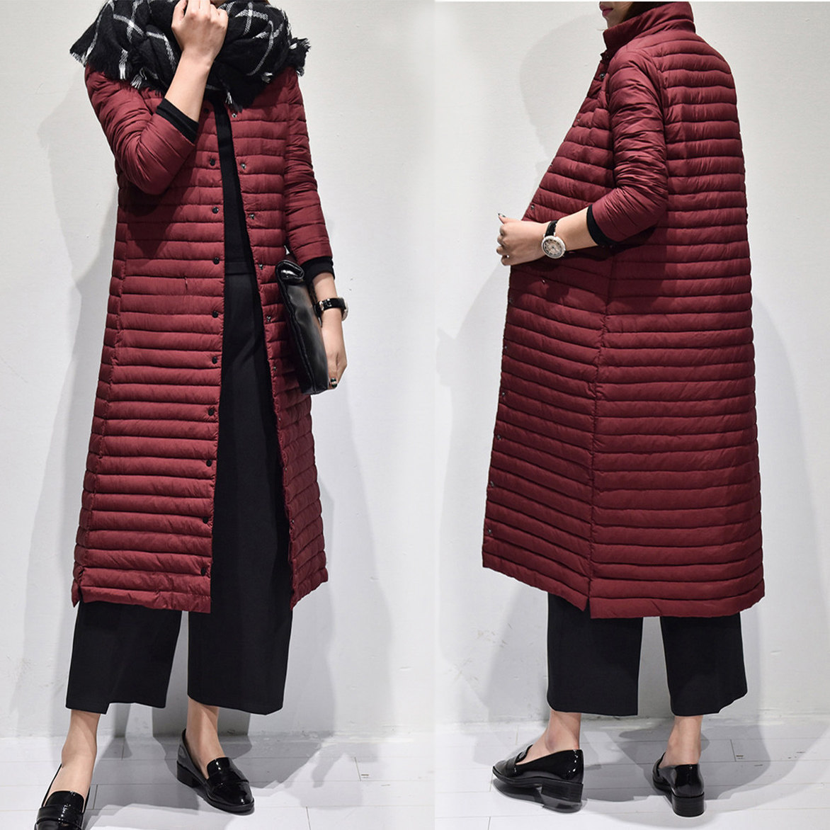 2022新款特大韩版加大码胖妹妹200斤显瘦羽绒服女轻薄款长款过膝