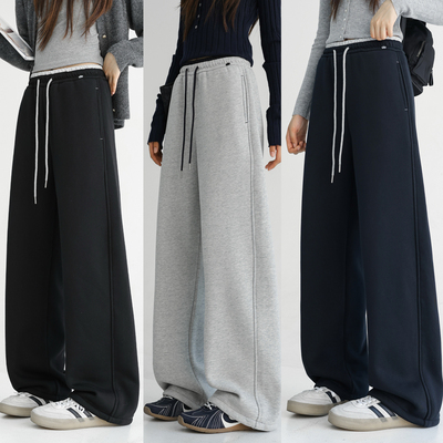 一体绒运动裤2025冬季新款