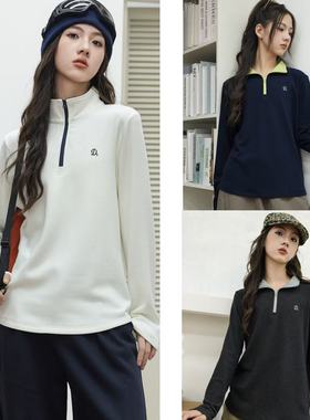 骄骄虎女童秋冬自发热打底衫2025新款初中生高中生polo领内搭7408