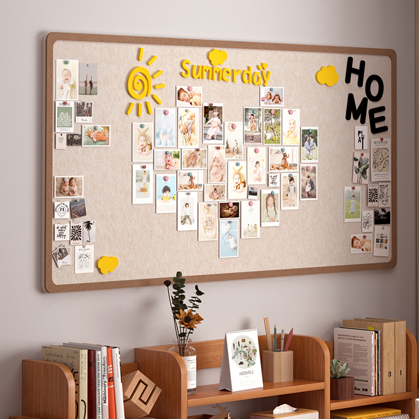 毛毡板墙贴玄关照片墙背景板