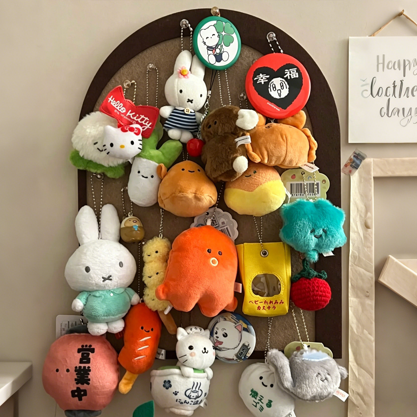 定制毛毡板照片墙高级感客厅墙面装饰创意展示板幼儿园玩偶收纳背景板