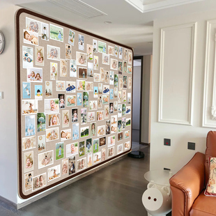 可移除创意照片墙可定制毛毡板背景板免打孔墙面装饰高级感客厅照片展示墙氛围感桌面留言板自粘羊毛毡墙贴