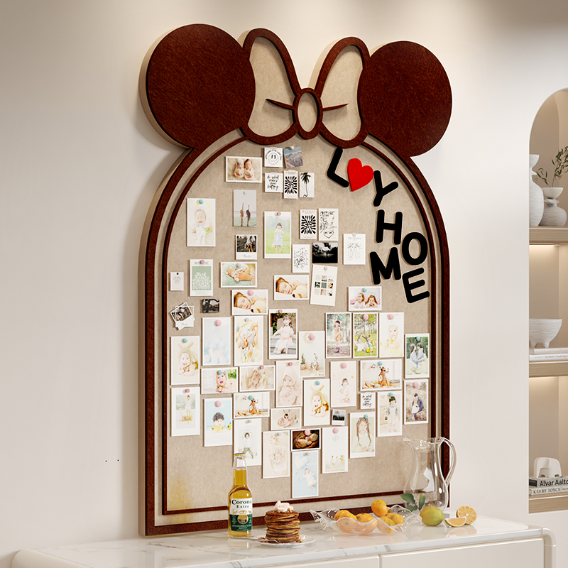 创意照片墙高级感客厅墙面装饰娃娃墙免打孔相簿墙定制毛毡板墙贴