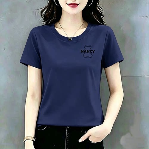 清仓捡漏香芋紫正肩爱心夏季新款印花洋气减龄时尚短袖T恤女ins潮