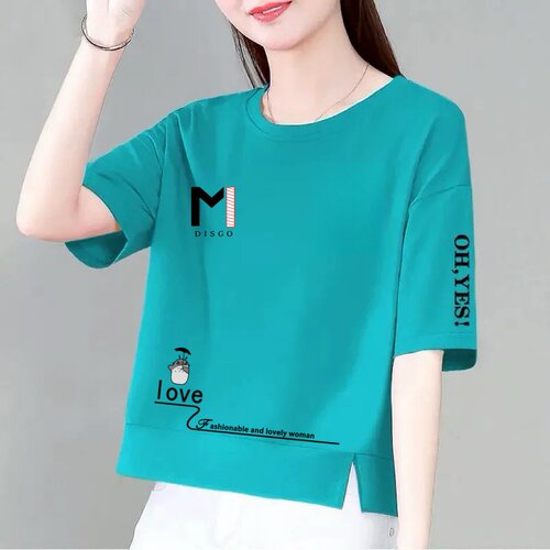 清仓捡漏外贸妈妈装短袖t恤女宽松大码显瘦遮肚印花半袖体恤上衣