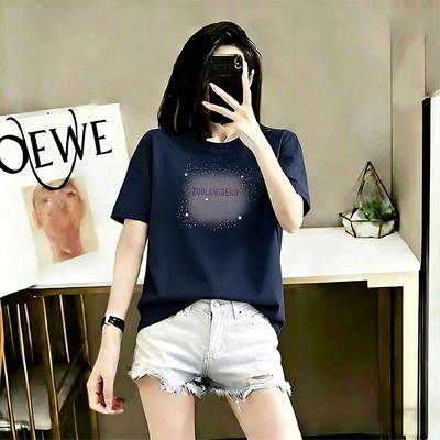 清仓捡漏妈妈装t恤女装正肩短袖新款洋气减龄衣体恤显瘦夏季潮