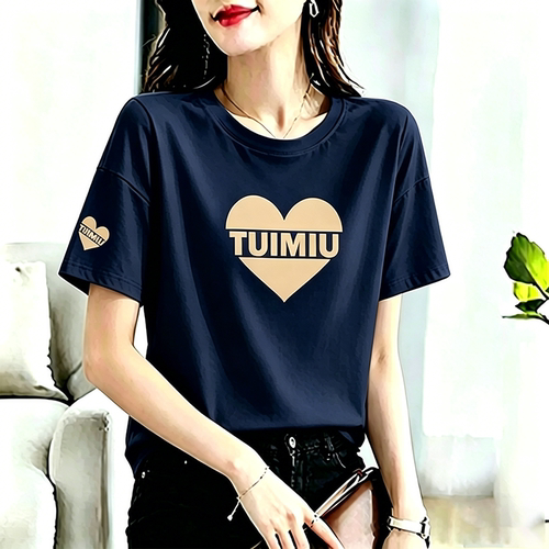 清仓捡漏印花显瘦短袖T恤女夏季新款2026超火减龄上衣女士半袖衫