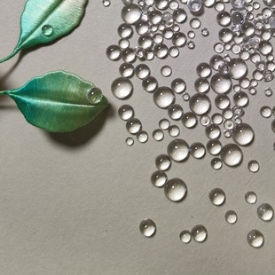 6mm混装 易贴合2 350颗左右 半圆型水滴珠 你与繁花