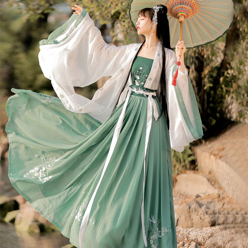 佐馨【燕语】汉服女原创对襟齐腰襦裙广袖秋款日常中国风