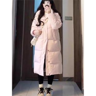 2025新款羽绒服女款冬季韩版小个子中长款过膝加厚保暖面包服外套