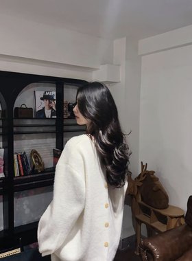 秋冬搭配一整套高级感小香风软糯慵懒浣熊绒毛衣针织半身裙两件套