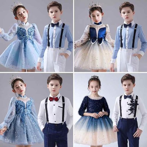 优选儿童大合唱服演小出服学生女童礼服K表演服装校庆诗歌朗诵男