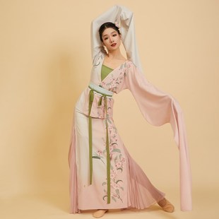 优选古典舞飞花水袖 上衣演出练功服中国风 舞蹈服舞蹈H水袖
