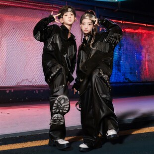 优选男童架子鼓演出服酷炫街舞儿童E潮服嘻哈风炸街秋冬季新款流