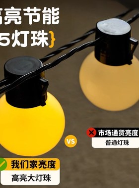 精选户外灯串fled串灯露营装饰场景布置天幕帐篷氛围灯夜市摆摊小