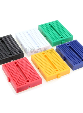 SYB-170 170孔面包板  实验板 带扣 4.5*3.5CM 迷你彩色 小面包板