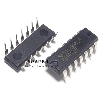 直插 4012 CD4012BE DIP-14 芯片IC 双4 输入端与非门 全新原装