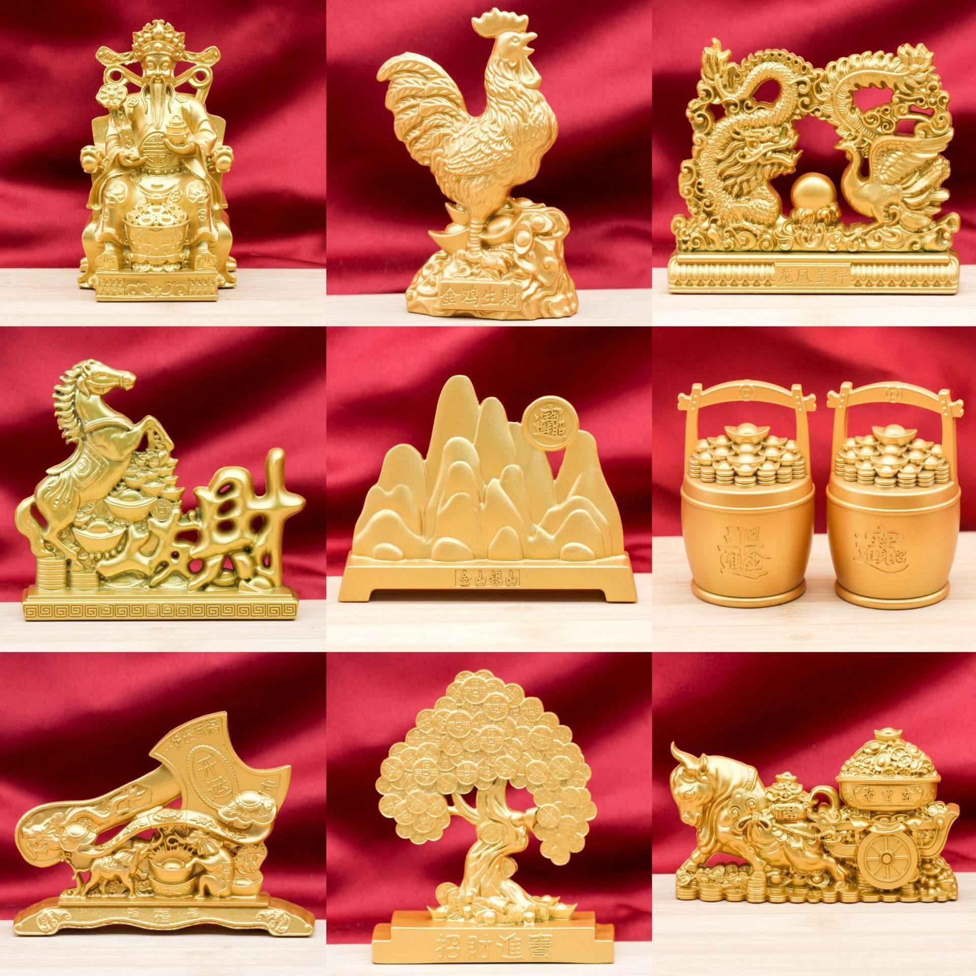 新款金色财神发财树马上发财金鸡金龙鱼一桶金招财进宝创意摆件,金属材料及制品,其他金属制品,淘宝优惠券,粉丝福利购,淘宝优惠卷