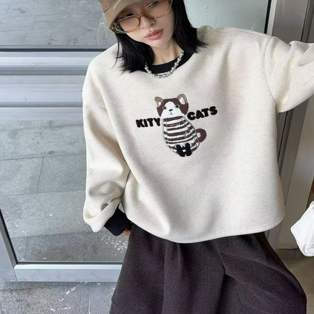 【政妈推荐】9183#冬款雪芙绒加绒抽绳两穿撞色卫衣