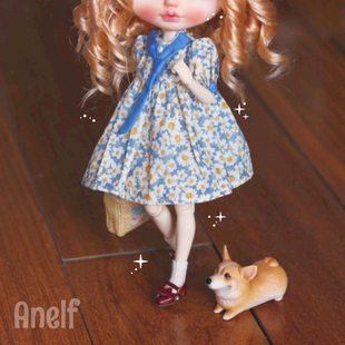 Anelf包邮blythe小布娃娃鞋衣服ob22 ob24 azone玛丽珍多色华尔兹