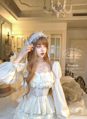 莉摩Bobon21天使呢喃 蕾丝古董长袖娃娃衫T2426