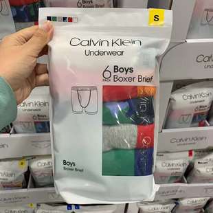 美国购回Calvin CK男童女童中腰纯棉透气包臀儿童内裤 Klein 7条